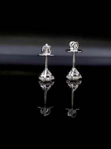 Pendientes de Diamantes Cultivados en Laboratorio de 1CT y 2CT, Oro Sólido de 14K, Joyería Clásica para Novias, Proveedor Mayorista, Certificado IGI - Product Image 2