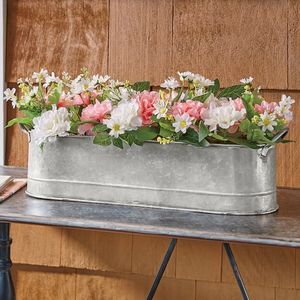 Maceta Elíptica de Acero Galvanizado de Alta Resistencia para Interiores y Exteriores con Capacidad Personalizable para Jardín y Hogar - Product Image 3