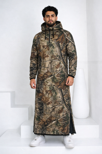 Caftan Musulman Islamique Traditionnel Camouflage Arbre Jubba Manches Longues Hiver Thawb Marocain Thobe Abaya Dubai pour Homme - Product Image 6