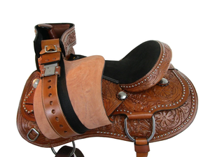 Selle de cheval western en cuir de qualité supérieure, directement de l'usine, équipement professionnel pour l'équitation en ranch et sur sentier, fabricant et fournisseur exportateur - Product Image 3