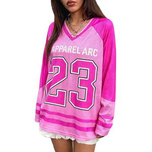 Camiseta de Fútbol de Malla Oversize de Manga Larga con Estampado de Número, Estilo Urbano Unisex, Venta al por Mayor OEM ODM - Product Image 1