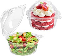 Boîtes à cupcakes individuelles rondes personnalisées, boîtes à cupcakes en plastique, contenants à gâteaux en plastique transparent jetables