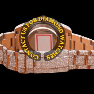 Nouvelle montre tendance pour homme, design élégant, or blanc, moissanite, cadran bleu foncé, chronographe à quartz, échelle graduée, pour mariage et soirée - Product Image 3