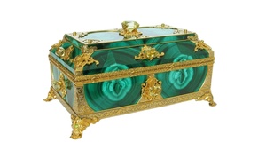 Caja de joyería de malaquita para decoración del hogar, artículo ecológico para hoteles de lujo, diseño de interiores - Product Image 5