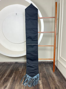 Chemin de table occidental en cuir de vachette artisanal avec motif patchwork en relief à carreaux, franges rustiques, décoration de table à manger longue - Product Image 6