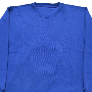 <b>Women's</b> Royal Blue Crew Neck Sweatshirt 100% Polyester Solid Color <b>Short</b> Sleeve Breathable Casual Spring Wear Regular Fit - Product Image 5