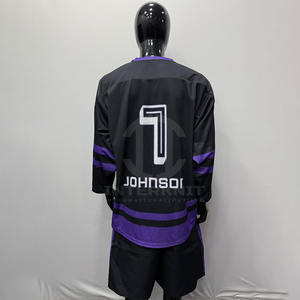 Latest Design Adult Men's <b>Ice</b> Hockey Uniform Solid Color Polyester Breathable Wholesale Best Price - Product Image 4