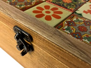 Wooden Rectangular Jewelry Box With Floral Print modern Design Single <b>Storage</b> Box For Bedroom Use <b>Storage</b> Box room <b>table</b> top box - Product Image 5