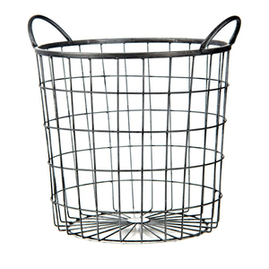 Rectangle Shape Metal <b>Wire</b> <b>Storage</b> <b>Basket</b> in Black Color Use <b>for</b> Home and Kitchen Counter Top <b>Basket</b> With Handles - Product Image 5