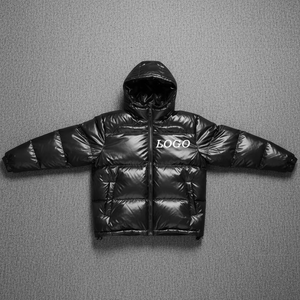 Manteau d'hiver rembourré en duvet de haute qualité personnalisé, épais, pour l'extérieur, avec capuche en duvet, veste rembourrée en duvet pour homme - Product Image 2