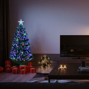 Albero di Natale Colorato da 1,8 m con Luci a Fibra Ottica e 230 Rami (Materiale PVC) - Product Image 5
