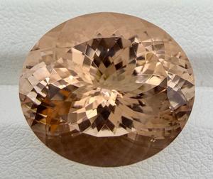 Piedra Preciosa de Morganita Natural, Corte Ovalado de 15x17.50 mm, Color Durazno, Piedra Suelta Genuina para Joyería, Piedra Preciosa Rara - Product Image 3