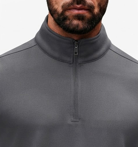 Conjunto Deportivo Formal para Hombre, 100% Algodón, Manga Larga, Cierre de Cremallera, Ropa de Otoño, Transpirable, Cuello Alto Tejido - Product Image 3