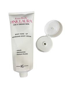 Tube en plastique PE blanc brillant avec bouchon à clapet pour emballage de nettoyant visage, crème pour les mains, crème pour le corps (diamètre 30-40 mm personnalisable) - Product Image 4