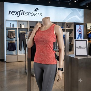 REXFITSPORTS 2026 เสื้อกล้ามครอปผู้หญิงแบบใหม่ สกรีนโลโก้ได้ตามต้องการ ทรงเข้ารูป ไร้แขน เหมาะสำหรับออกกำลังกาย โยคะ ฟิตเนส กีฬา ขายส่ง - Product Image 4