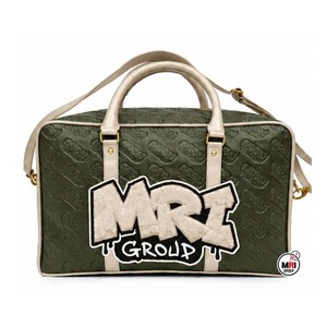 Olive Green Embossed Logo <b>Weekender</b> <b>Travel</b> <b>Bag</b> Custom Logo Wholesale MRI GROUP PU Duffel <b>Bags</b> with Zipper Closure Durable Design - Product Image 1