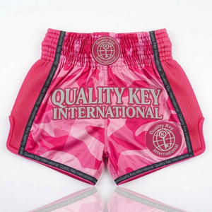 Shorts de Muay Thai et de boxe en satin respirant, à séchage rapide, avec panneaux latéraux sublimés et anti-humidité - Product Image 5