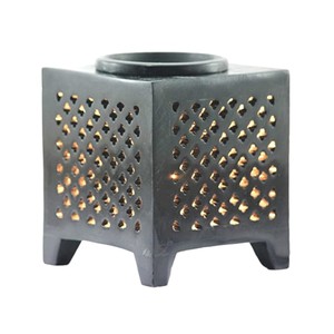 Handmade Natural Shining Soapstone Aroma Oil Burner <b>Diffuser</b> Curved Face Design for Hotel Use Tabletop Birthday Gifts Item - Product Image 4