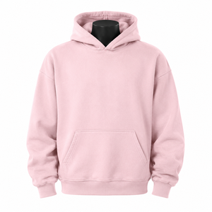 Sudadera con Capucha Rosa Unisex, Corte Regular, Felpa de Algodón, Informal, con Bolsillo Delantero, para Otoño - Product Image 1