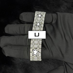 Reloj de Acero Inoxidable Premium con Diamantes de Moissanita, Movimiento Mecánico, Revestimiento Antidecoloración para Ocasiones Especiales, Venta al Por Mayor - Product Image 2