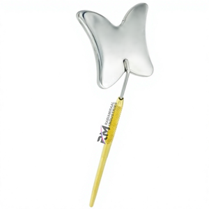 Silver Shin Butterfly Shape Eyelash <b>Mirror</b> And Gold Plasma Handle Diamond Grip Lash <b>Mirror</b> Customized - Product Image 6