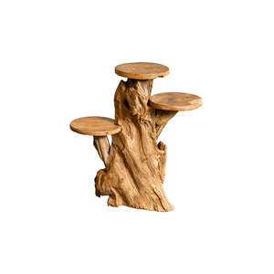 Support de présentation en racine de teck biologique unique de luxe ARTERRA, artisanal, en bois massif, pour intérieur et extérieur, décoration rustique artisanale pour la maison - Product Image 2