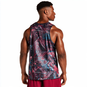 Football Sublimation Tank Tops Men High Quality Printed Training Football Singlet Vest Workout Fitness Sublimation Vest Tops Men - Product Image 4