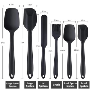 6Pcs <b>Silicone</b> Spatula Set Food Grade Non Stick Heat Resistant Spatulas Turner for Cooking <b>Baking</b> Mixing <b>Baking</b> Tools - Product Image 5