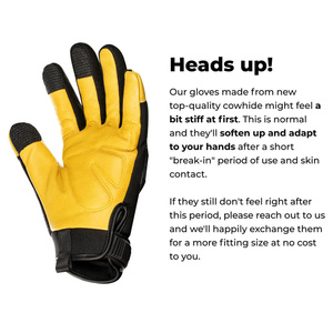 Guantes de Mecánico de Cuero de Vaca de Alta Resistencia, Protección Contra Impactos y Vibraciones, Ajuste Cómodo y Duradero - Guantes de Seguridad - Product Image 5