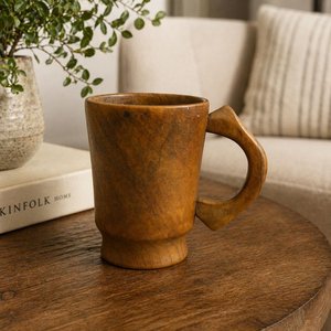 High Quality Classic Wooden Mug Handmade Eco Friendly Dishwasher Safe Coffee Cup Beer Tankard <b>Drinkware</b> Custom Mugs for Daily - Product Image 3