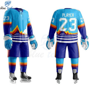 Custom Ice Hockey Jersey and Shorts Set Sublimated Professional Hockey Uniform for Teams Training and Competition - Product Image 3