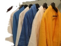 Albornoces de felpa de algodón 100% con diseño personalizado, batas térmicas unisex de talla grande de tela de terciopelo y gofres superabsorbentes y suaves - Product Image 4