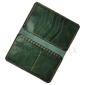 Cartera de Cuero Crazy Horse de Grano Completo, Delgada y Ligera, de Alta Calidad para Hombre, Diseño Abierto Sólido, Duradera y Elegante, Personalizable para Reuniones - Product Image 3