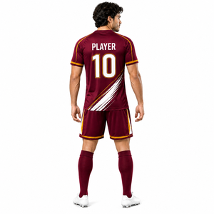 Conjunto de Uniforme de Fútbol Personalizado, Jersey y Pantalones Cortos de Alto Rendimiento, Tela Ligera de Secado Rápido para Deportes de Equipo y Club - Product Image 4