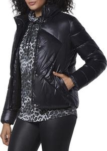 Factory Direct OEM Womens PU Leather <b>Cropped</b> Bubble Coat Custom Thick Winter <b>Jacket</b> - Product Image 3