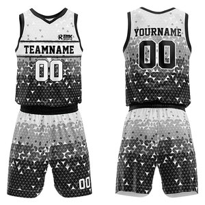 Nouvel uniforme de basket-ball style classique, uniforme de basket-ball à séchage rapide, en vente en ligne - Product Image 3
