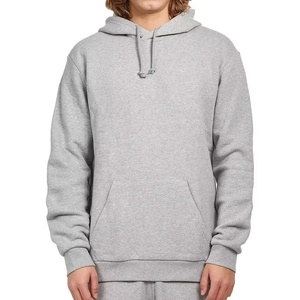 Sweat-shirt à capuche gris pour homme, 100 % polyester, molleton bouclette, coupe classique, décontracté, avec poche, épais, streetwear, 380 g, hiver - Product Image 3