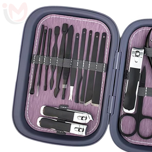 Professional Pedicure Kit Luxurious Stainless Steel <b>Nail</b> Scissors with Black Leather Grooming Clippers <b>Case</b> - Product Image 3