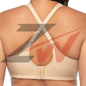 Soutien-gorge de sport personnalisé avec logo, léger, pour yoga, avec logo personnalisé, marque privée, bretelles réglables, dos croisé, sexy, maintien élevé pour femme - Product Image 5