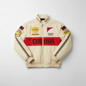 Chaqueta de Motociclista Bordada Personalizada OEM, Estilo Casual, Vintage, Unisex, Chaqueta Bomber de Invierno, Servicio OEM - Product Image 4