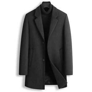 Men's High Quality Business-Casual Winter Trench Coats & Long Overcoats in Wool/Cashmere Blends - Product Image 2