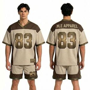 Ensemble de maillots de sport à séchage rapide, motif cuivre brun, sublimation, pour équipe, avec short - Product Image 2