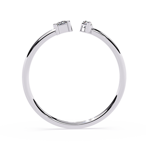 Anillo de Compromiso de Diamante Corte Esmeralda Platino, Anillo Clásico para Mujer con Diamante Blanco Natural Certificado por GIA - Product Image 4