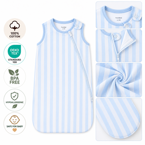 OEM ODM Baby Sleep <b>Bag</b> Soft Cotton Sleeveless Infant <b>Sleeping</b> Sack Custom Print - Product Image 2
