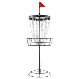 Attrezzatura da Basket nera portatile a 24 catene per dischi pesanti in acciaio per campi pratica Indoor & Outdoor - Product Image 1