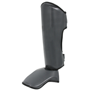Espinilleras de Cuero PU Negro con Cierre de Velcro para Protección Deportiva en Adultos, Ligeras, para Uso en Todas las Estaciones - Product Image 4