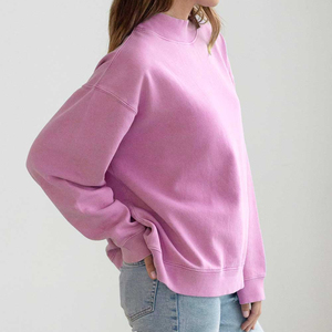 Women Mock Neck Sweatshirt Relaxed Fit Fashion Top - Product Image 3