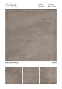 Carreaux de porcelaine 600x600 mm, surface mate sculptée, adaptés aux intérieurs modernes nécessitant une clarté de texture et un sol équilibré. - Product Image 5