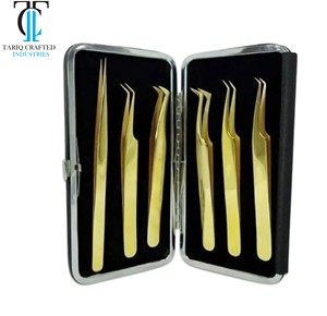 Pinzas de Alta Precisión para Extensión de Pestañas, Puntas Rectas y Curvas para Uso Profesional en Salón - Product Image 6
