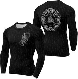 <b>Custom</b> Printed Long Sleeve Rash Guard <b>Compression</b> <b>Shirt</b> for Men with Viking <b>Design</b> Sublimation Print Full Sleeve Quick Dry - Product Image 4